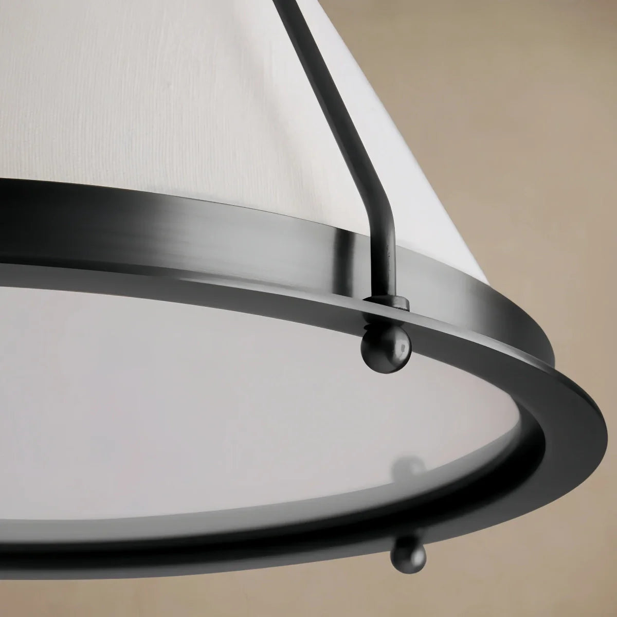 Antizer Vintage Metal Linen Tapered Ceiling Light