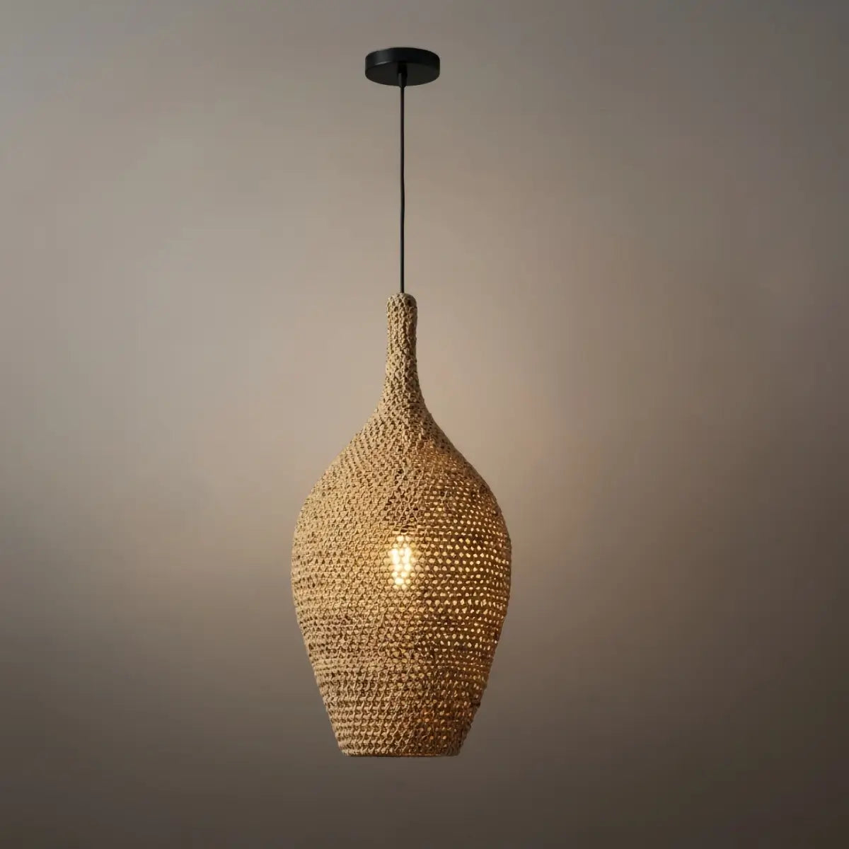 Antizer Wabi Sabi Style Natural Rope Fiber Pendant Light