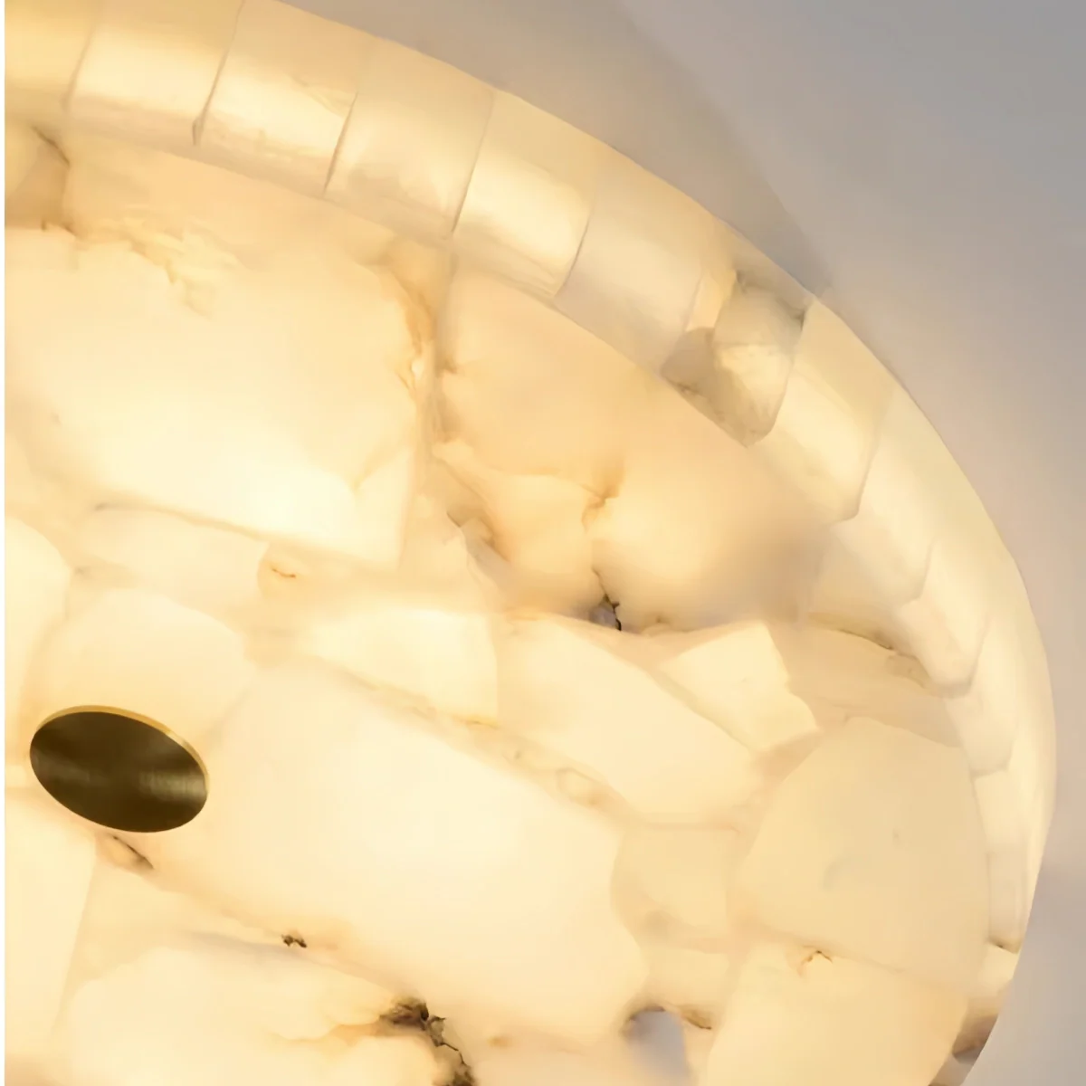Antizer Modern Round Alabaster LED Ceiling Light