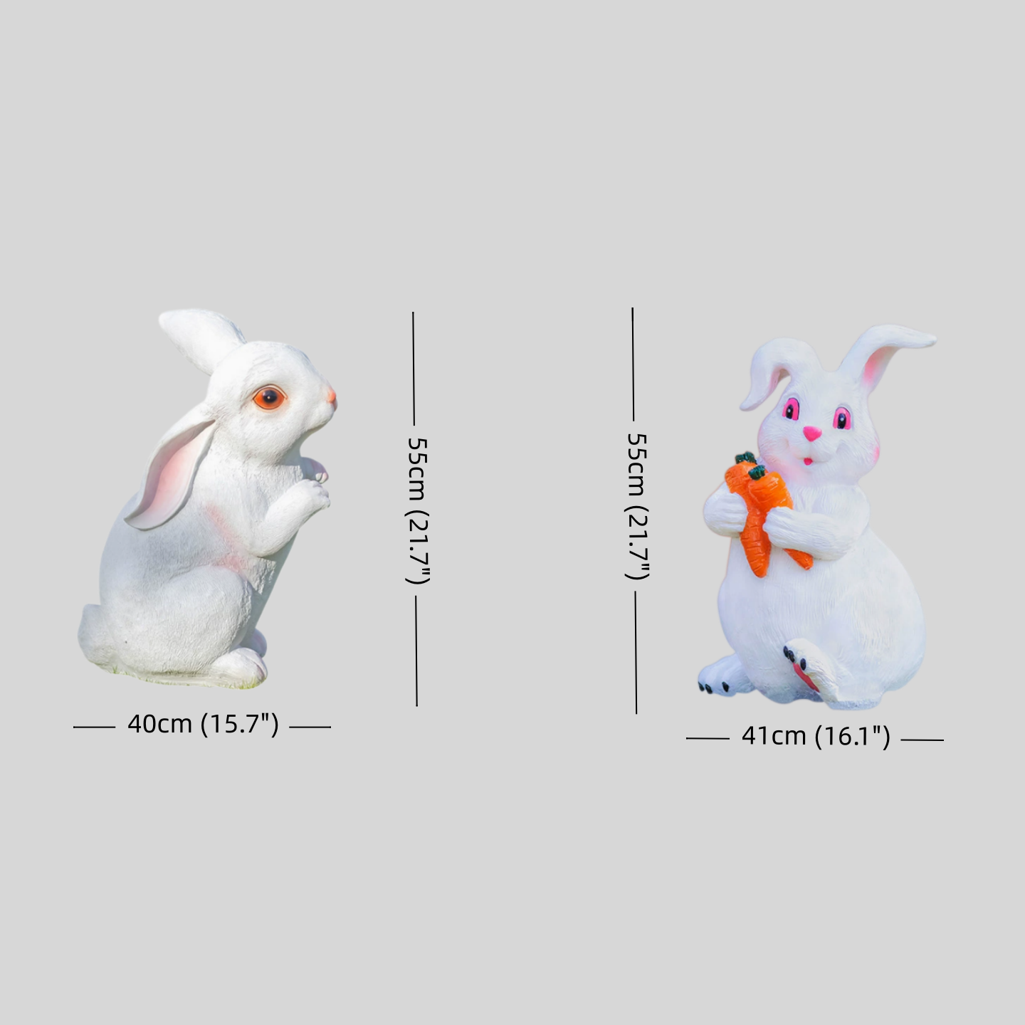 Antizer Garden Resin Bunny Lawn Lamp