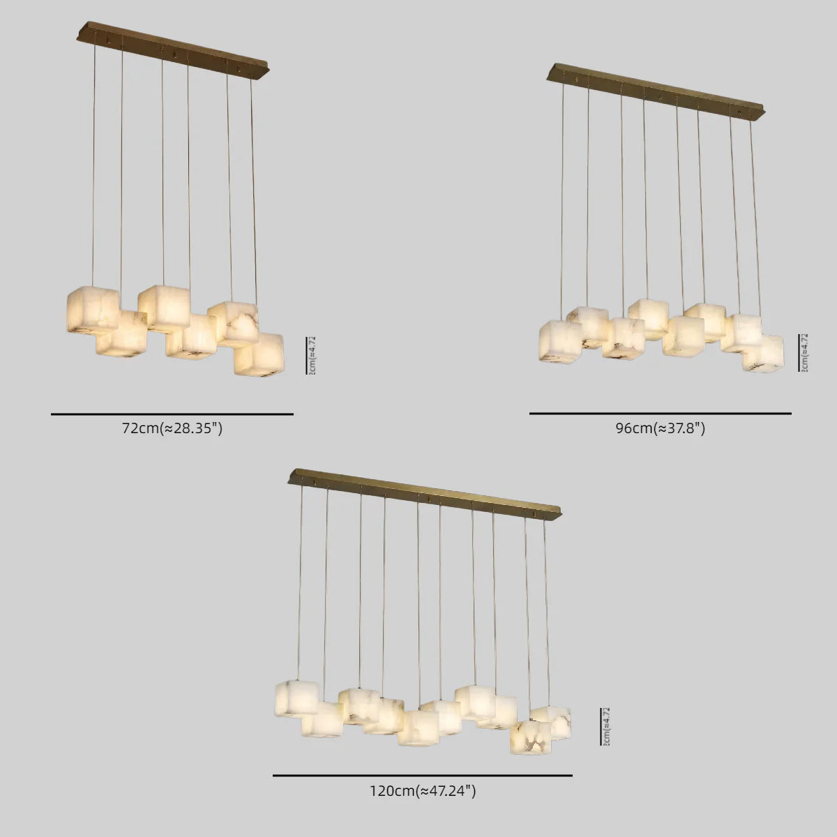 Antizer Modern Cubic Alabaster Pendant Light
