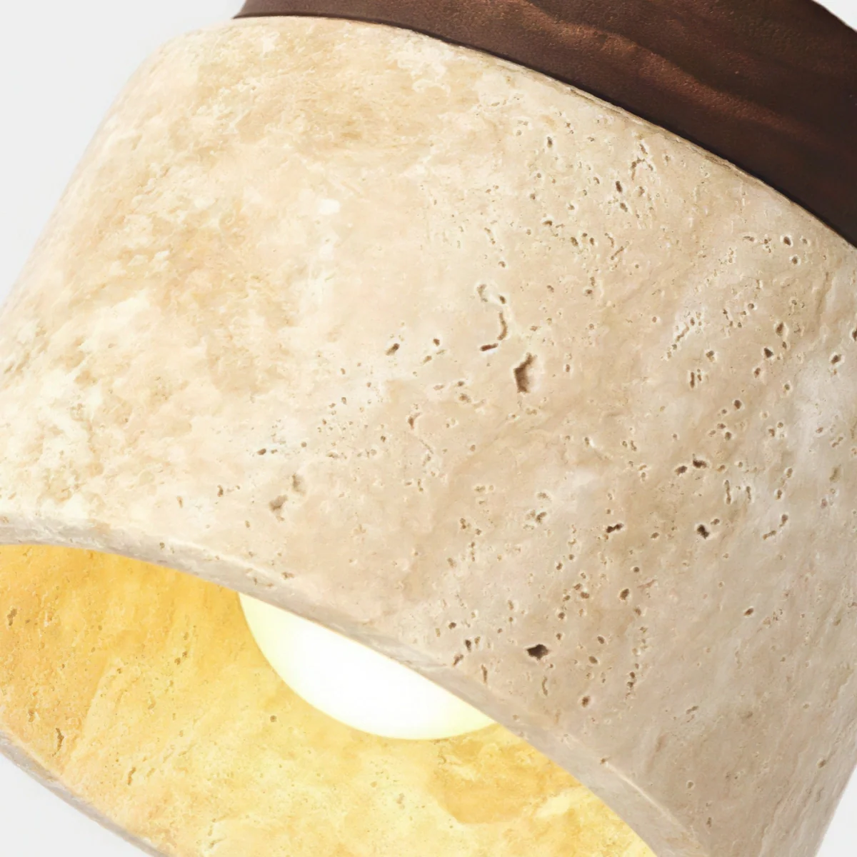 Antizer Minimalist Cylinder Travertine Ceiling Light