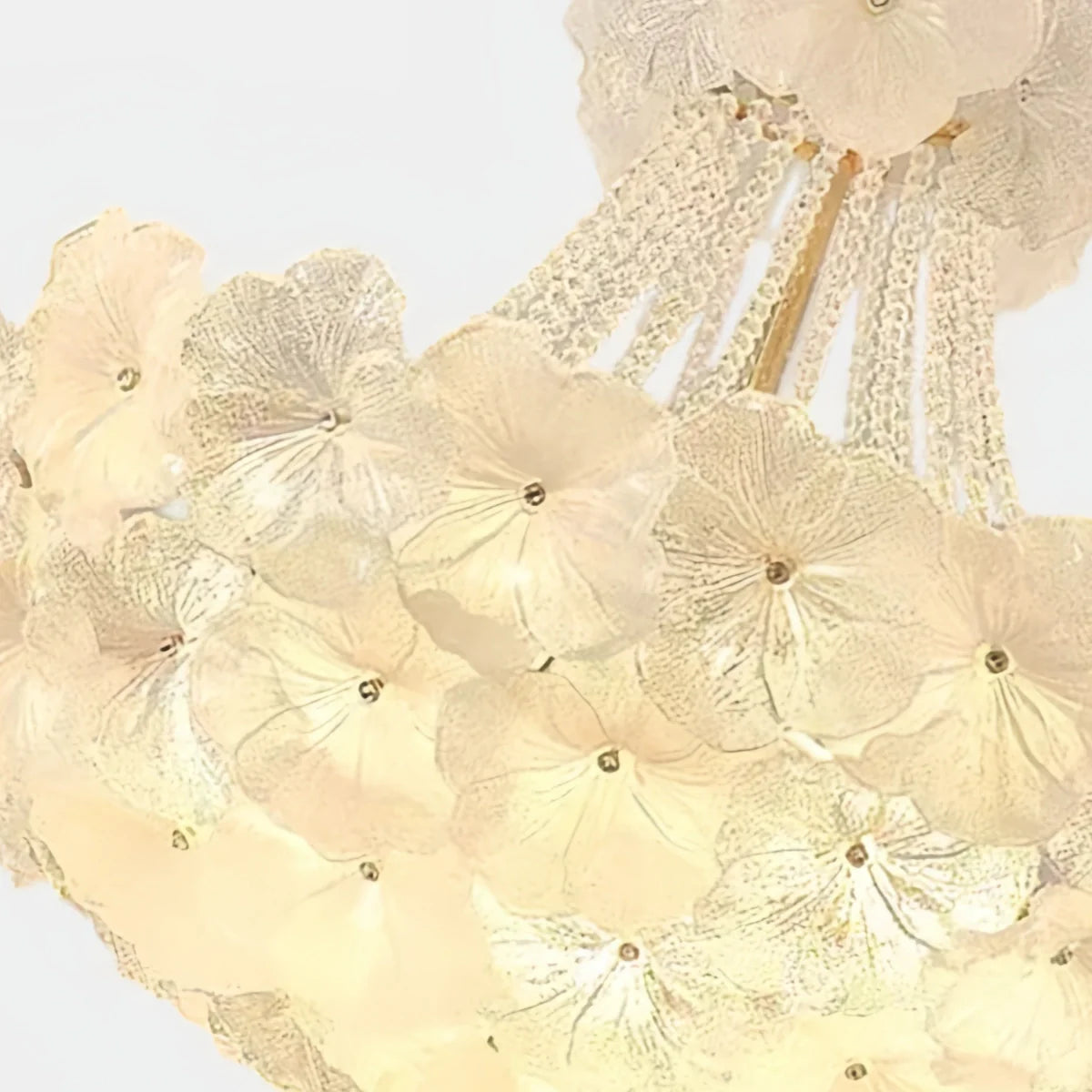 Antizer French Style Floral Glass Chandelier