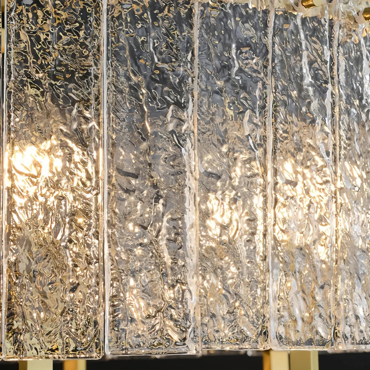 Antizer Modern Textured Glass Round Chandelier