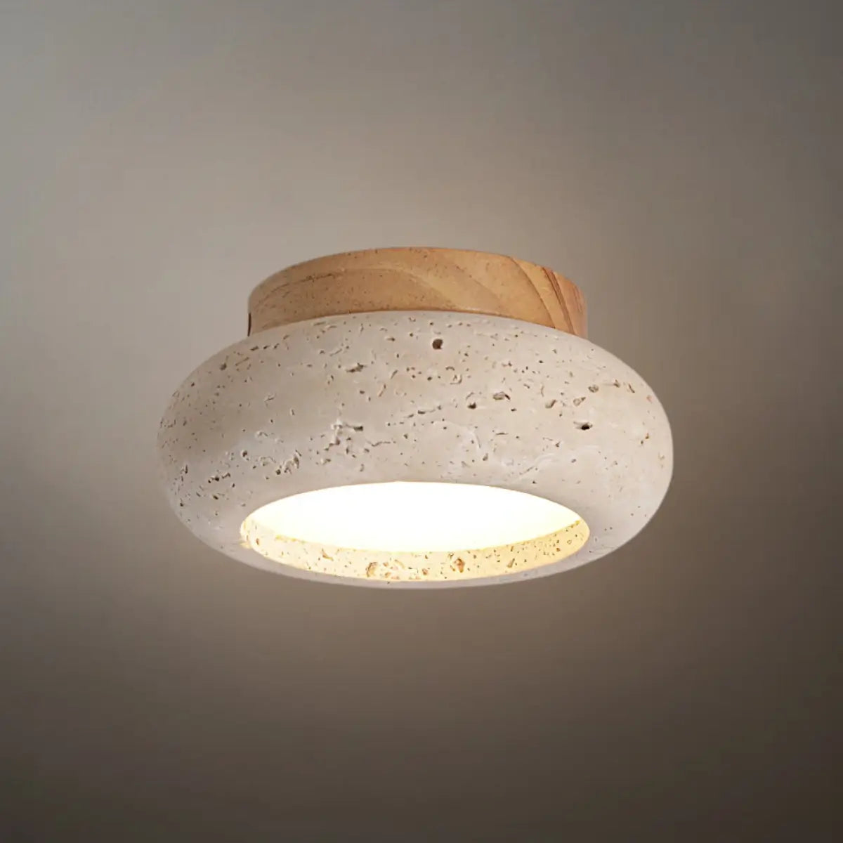 Strata Japanese Style Travertine Ceiling Light