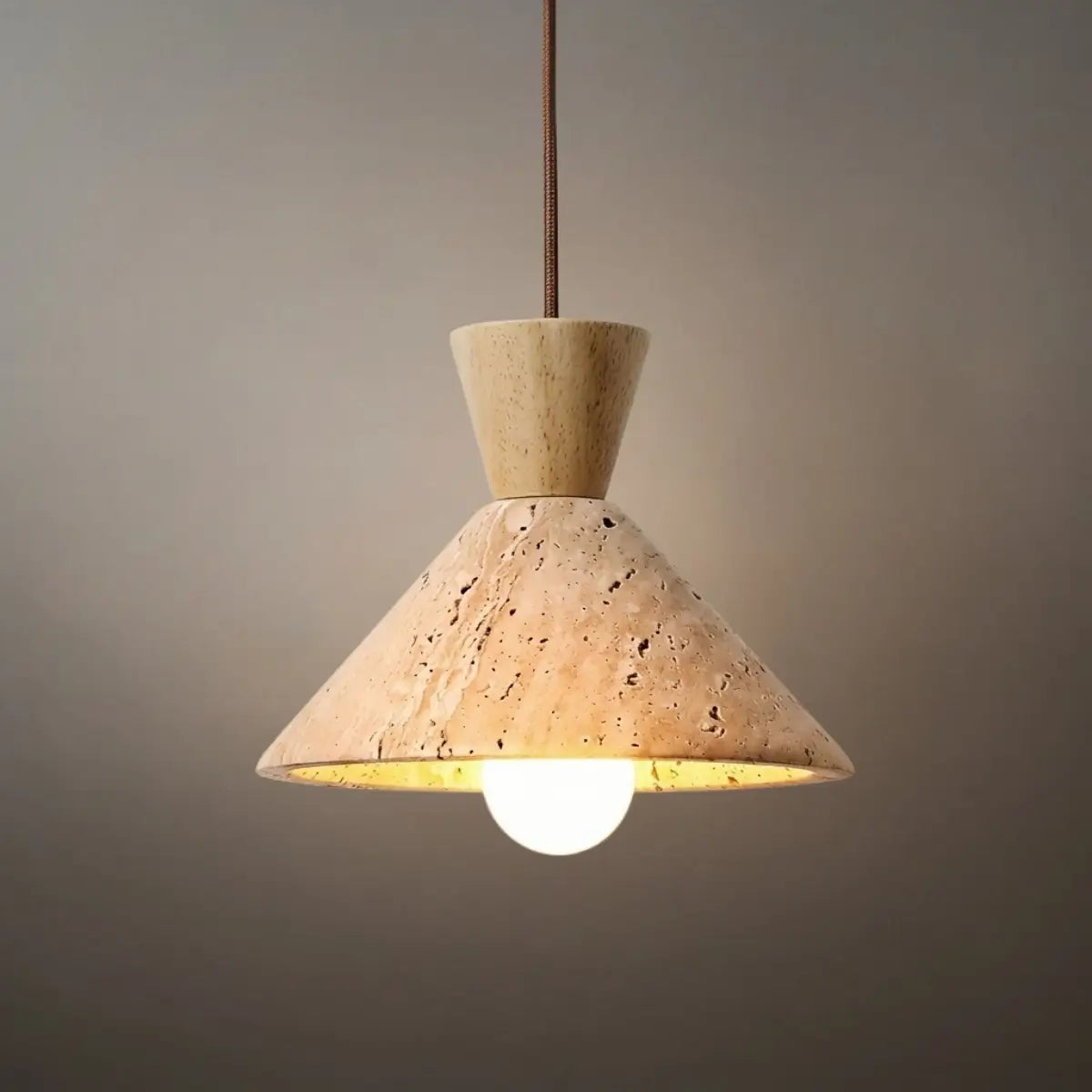Strata Modern Travertine Pendant Lamp
