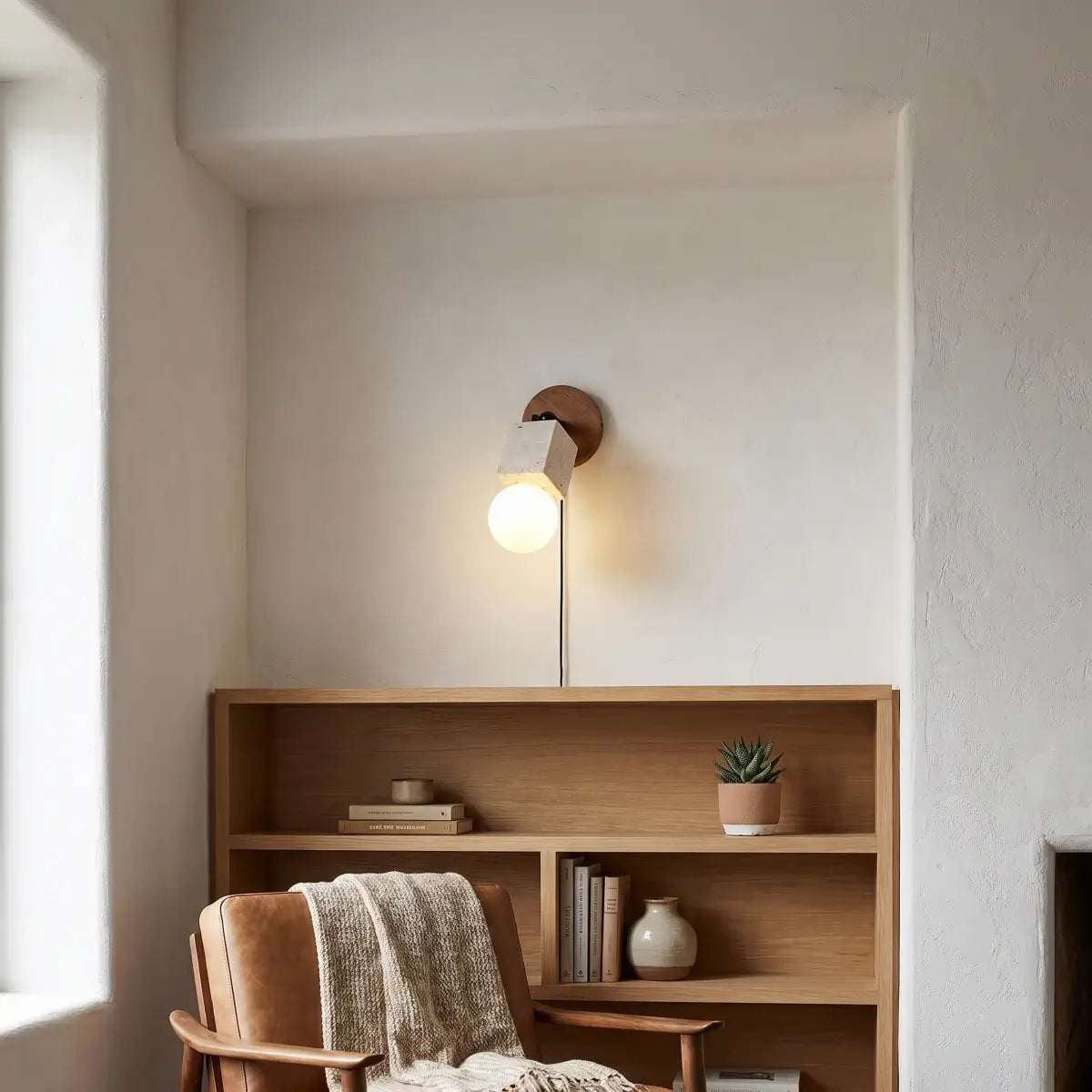 Antizer Natural LED Travertine Wall Light
