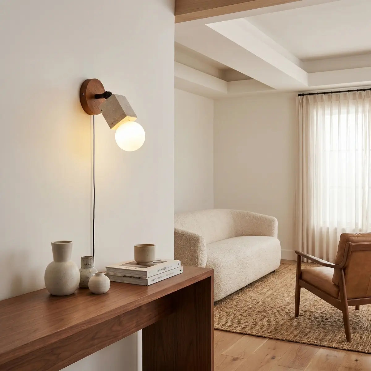 Antizer Natural LED Travertine Wall Light