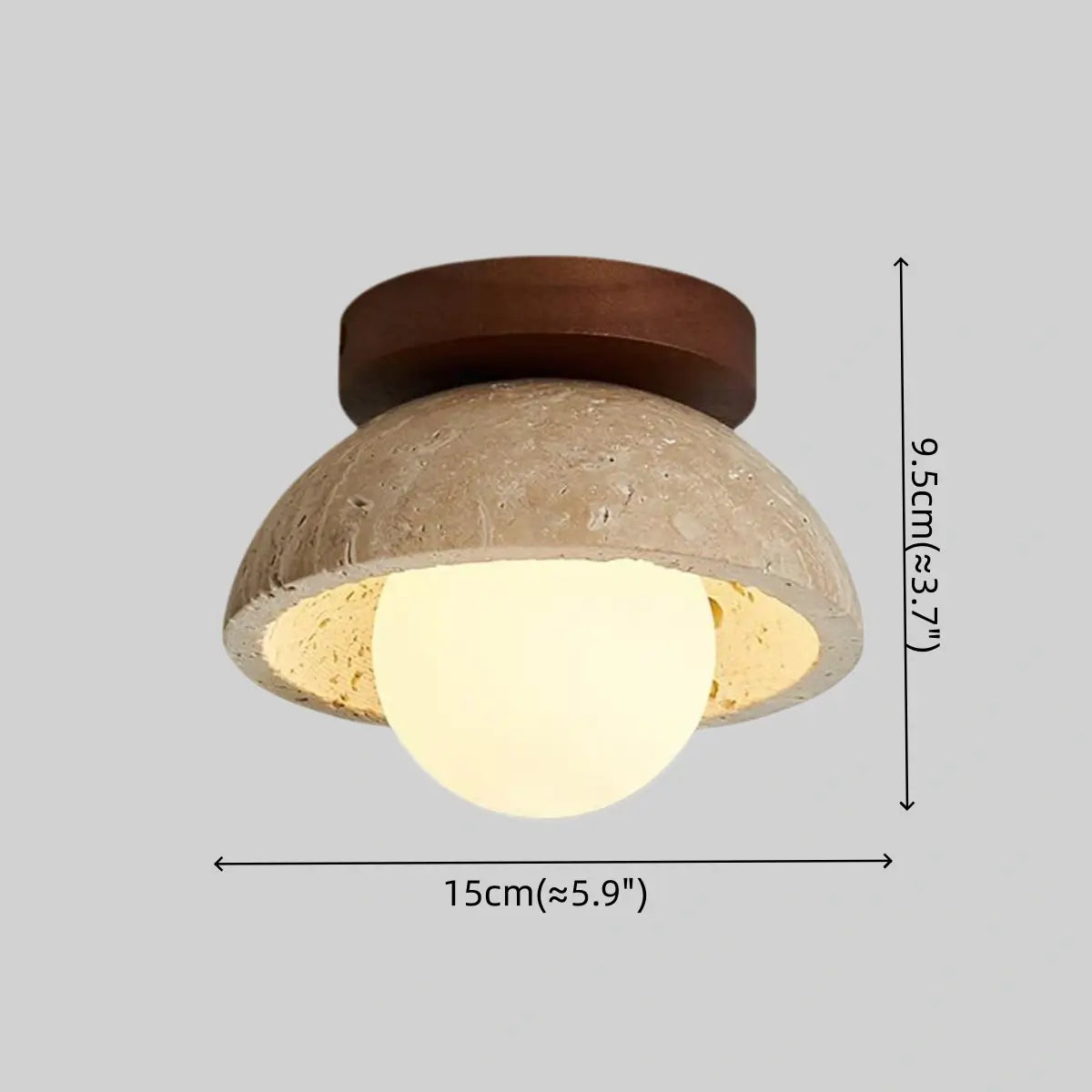 Antizer Natural Travertine Ceiling Light