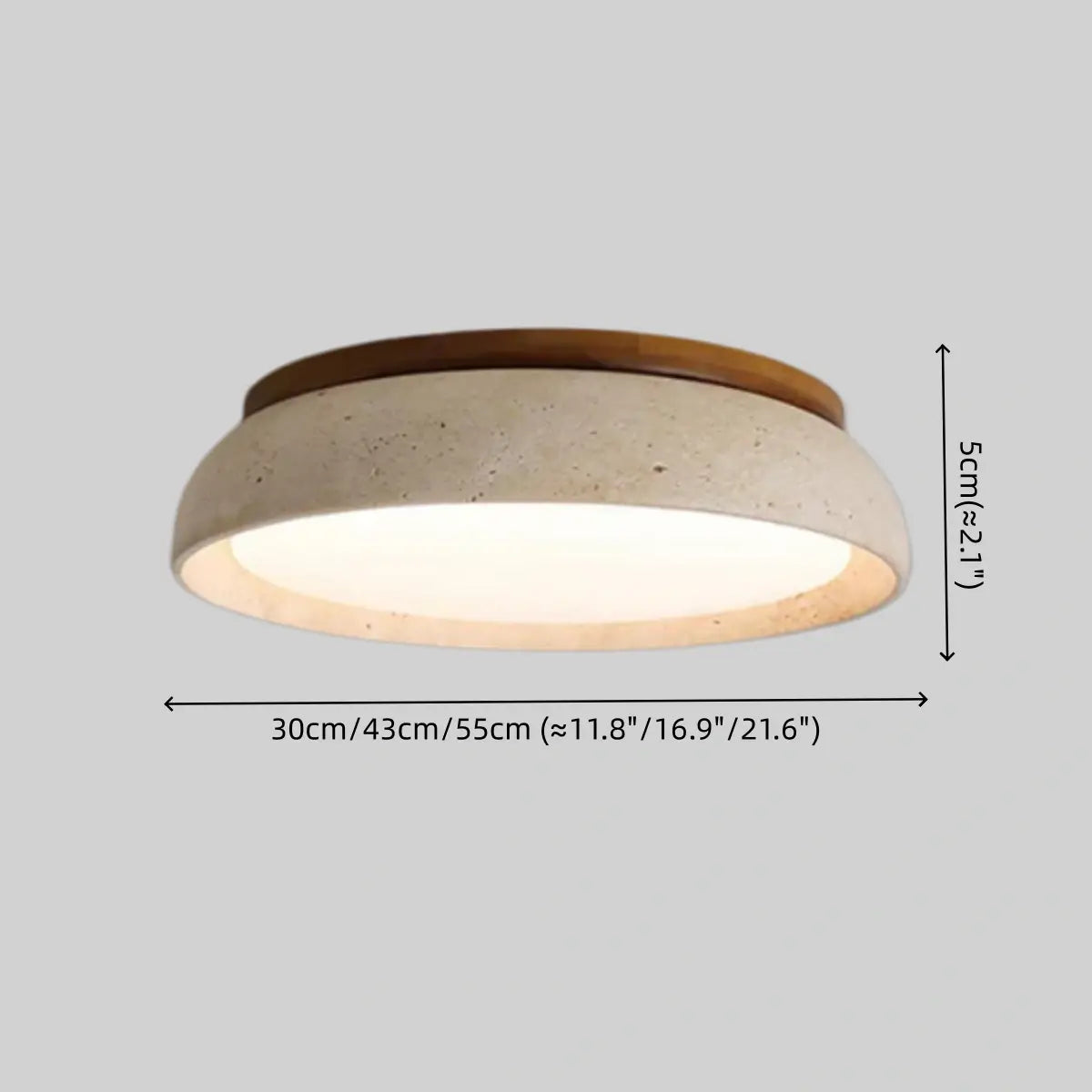 Antizer Minimalist Travertine Ceiling Light