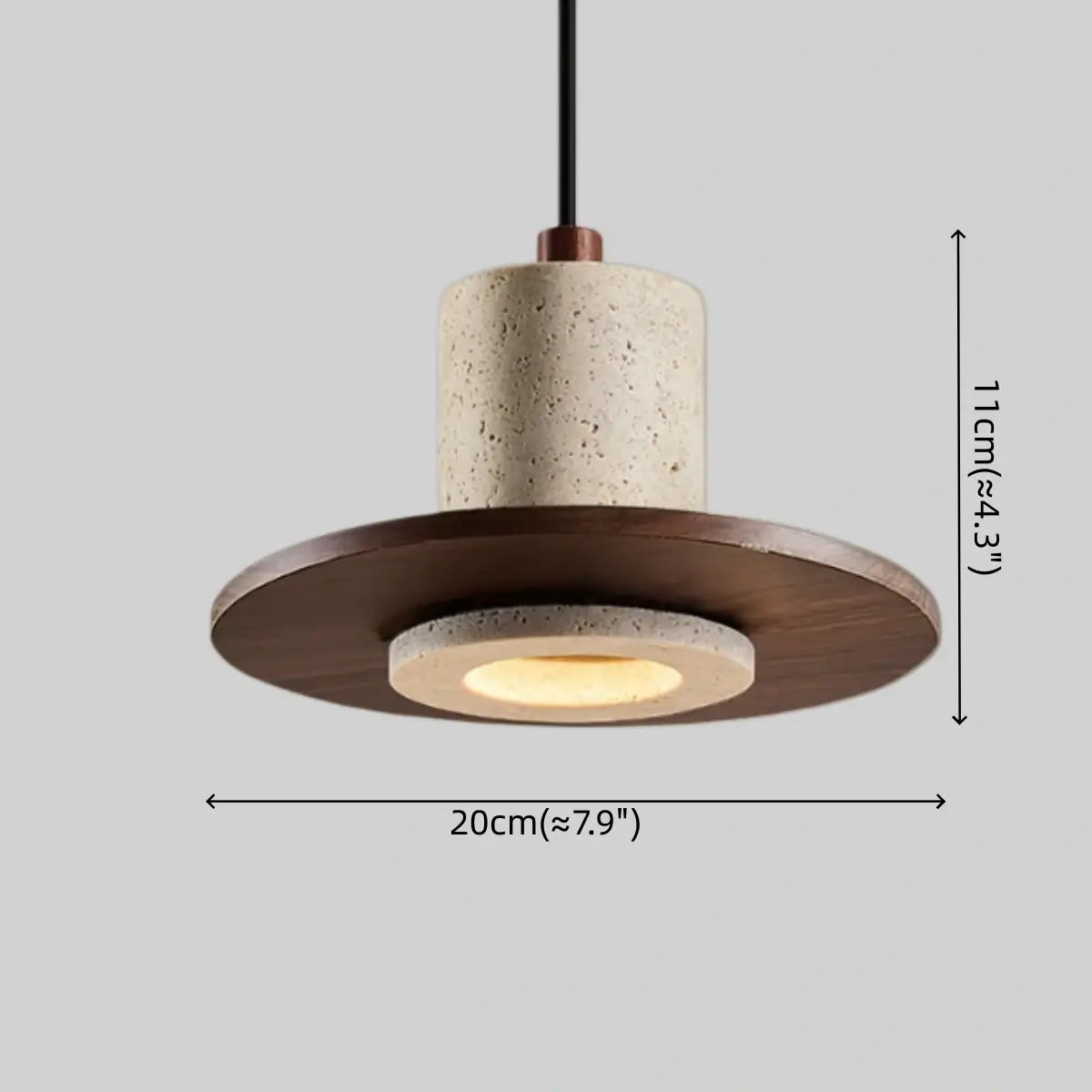 Antizer Natural Travertine Pendant Light