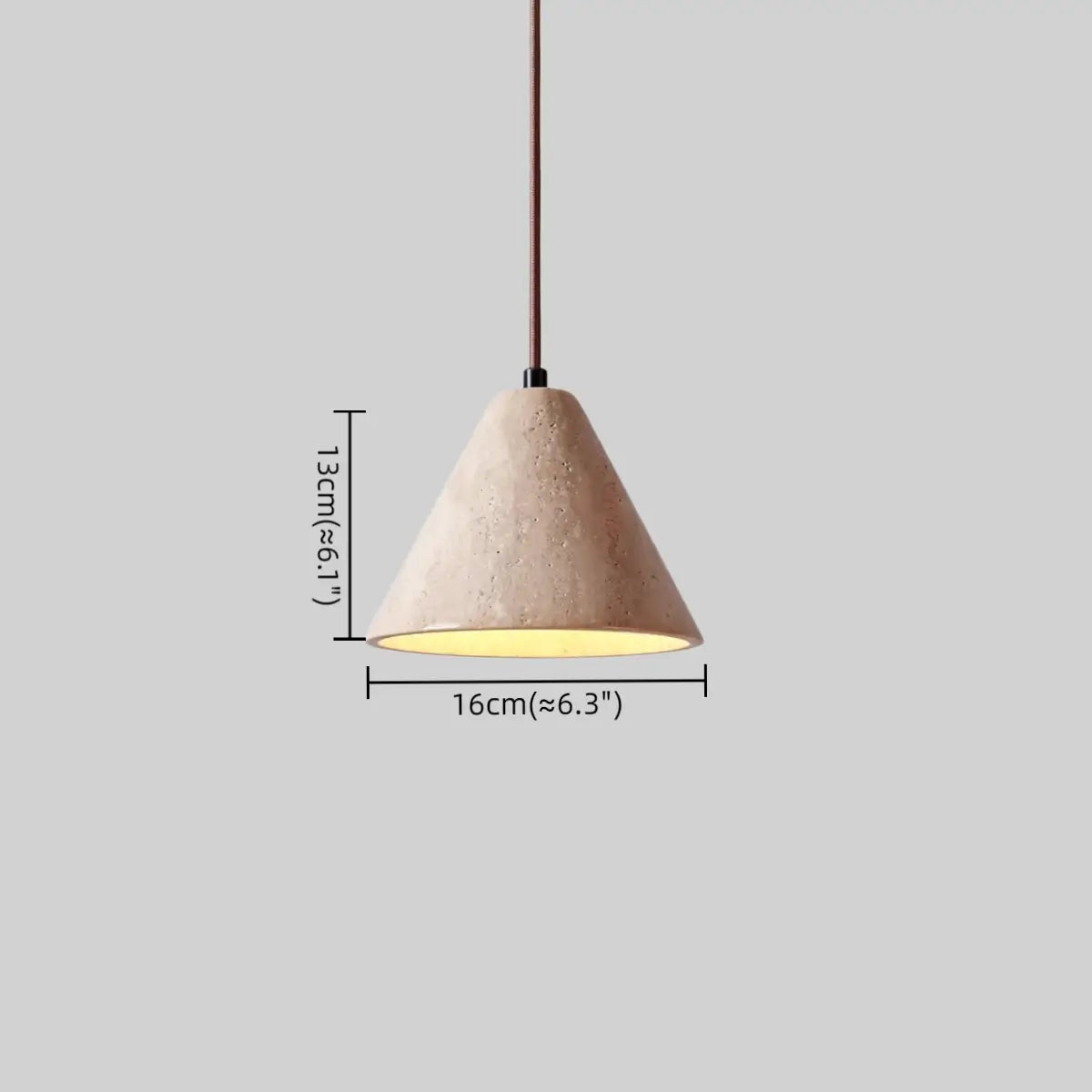 Antizer Conical Travertine Pendant Light