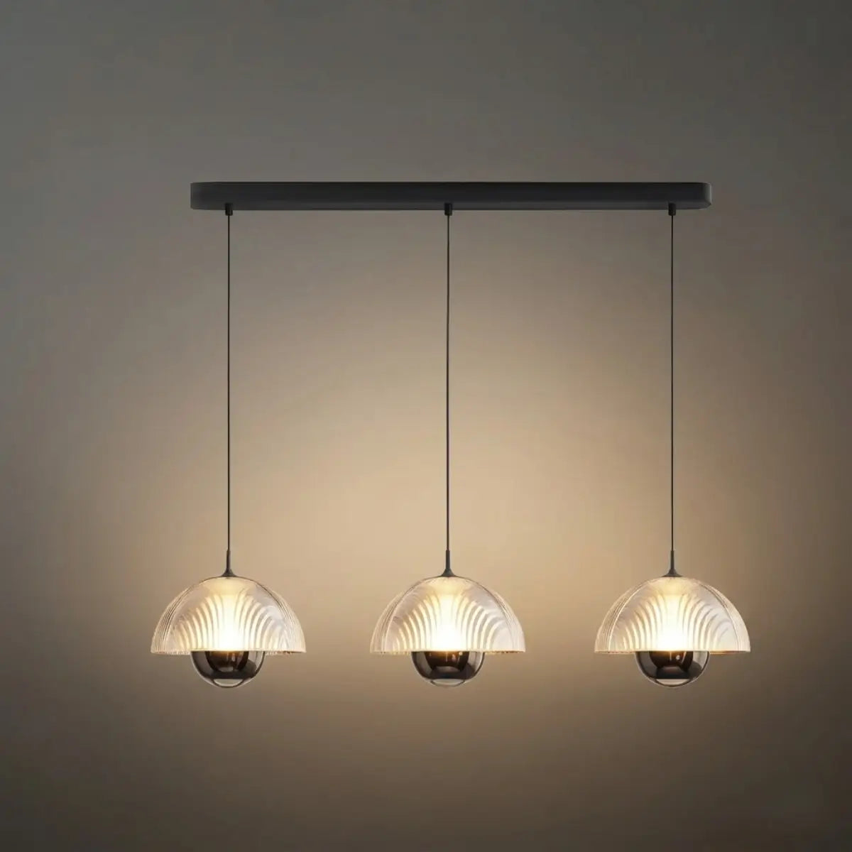 Velora Artistic Pendant Light -- Iron & Aluminum with Acrylic Shade, Pearl Black for Bedroom Dining Room