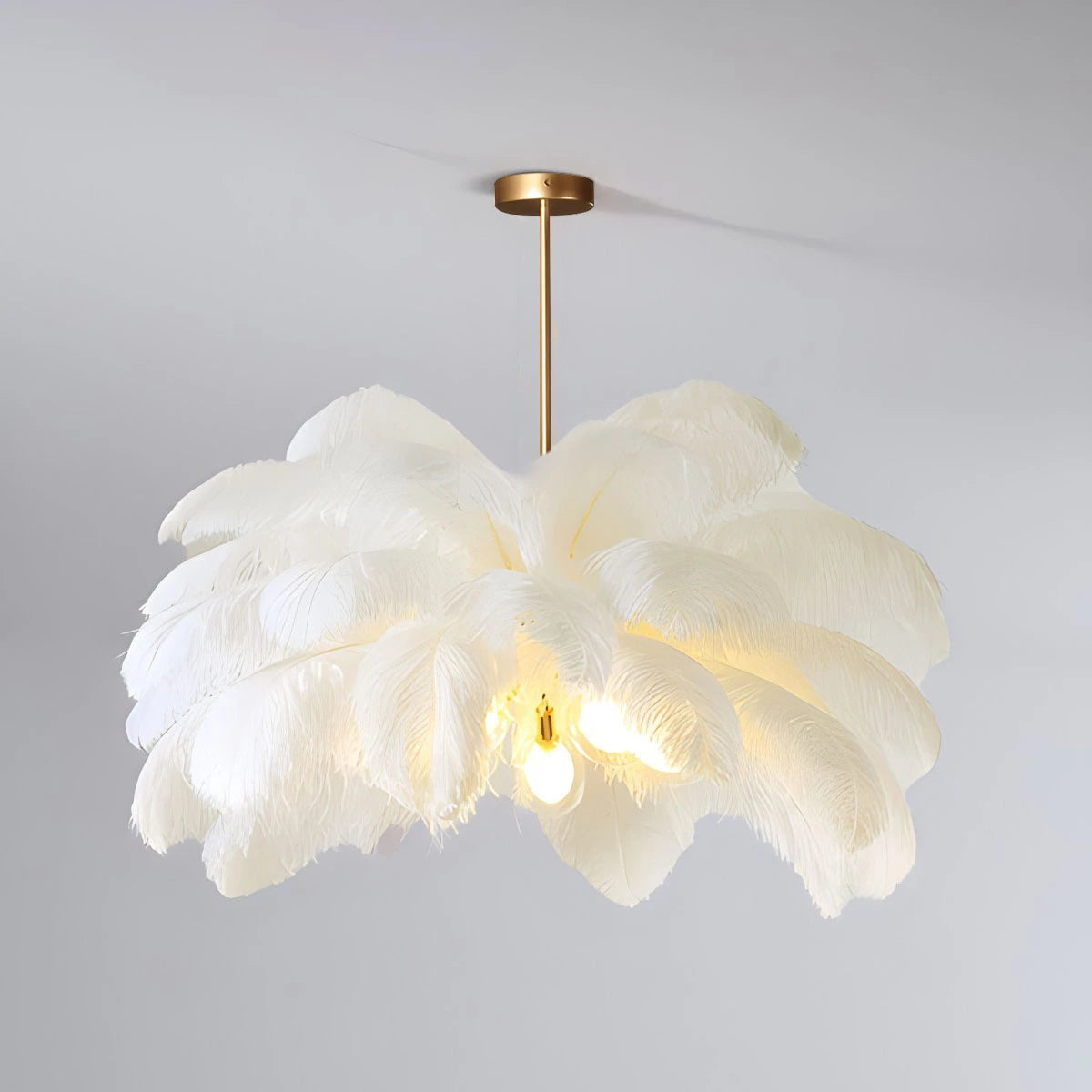 Antizer Ostrich Feather Chandelier Multiple Colors Available Natural