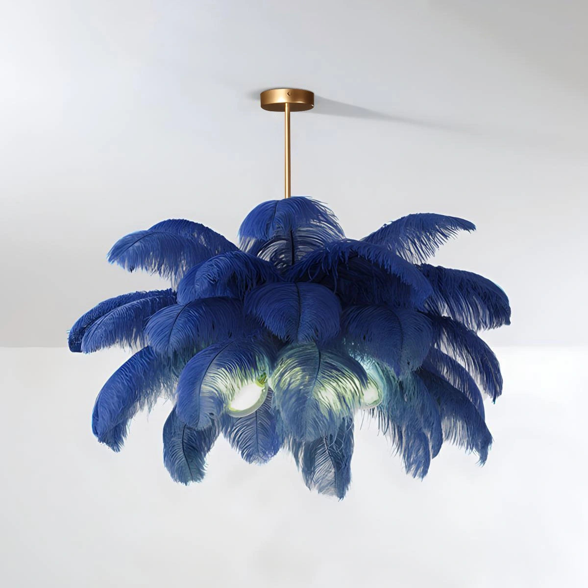 Antizer Ostrich Feather Chandelier Multiple Colors Available Navy
