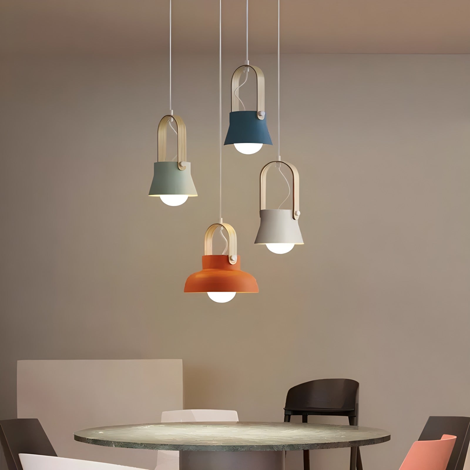 Antizer Nordic Macaron Pendant Light for Dining Room Kitchen