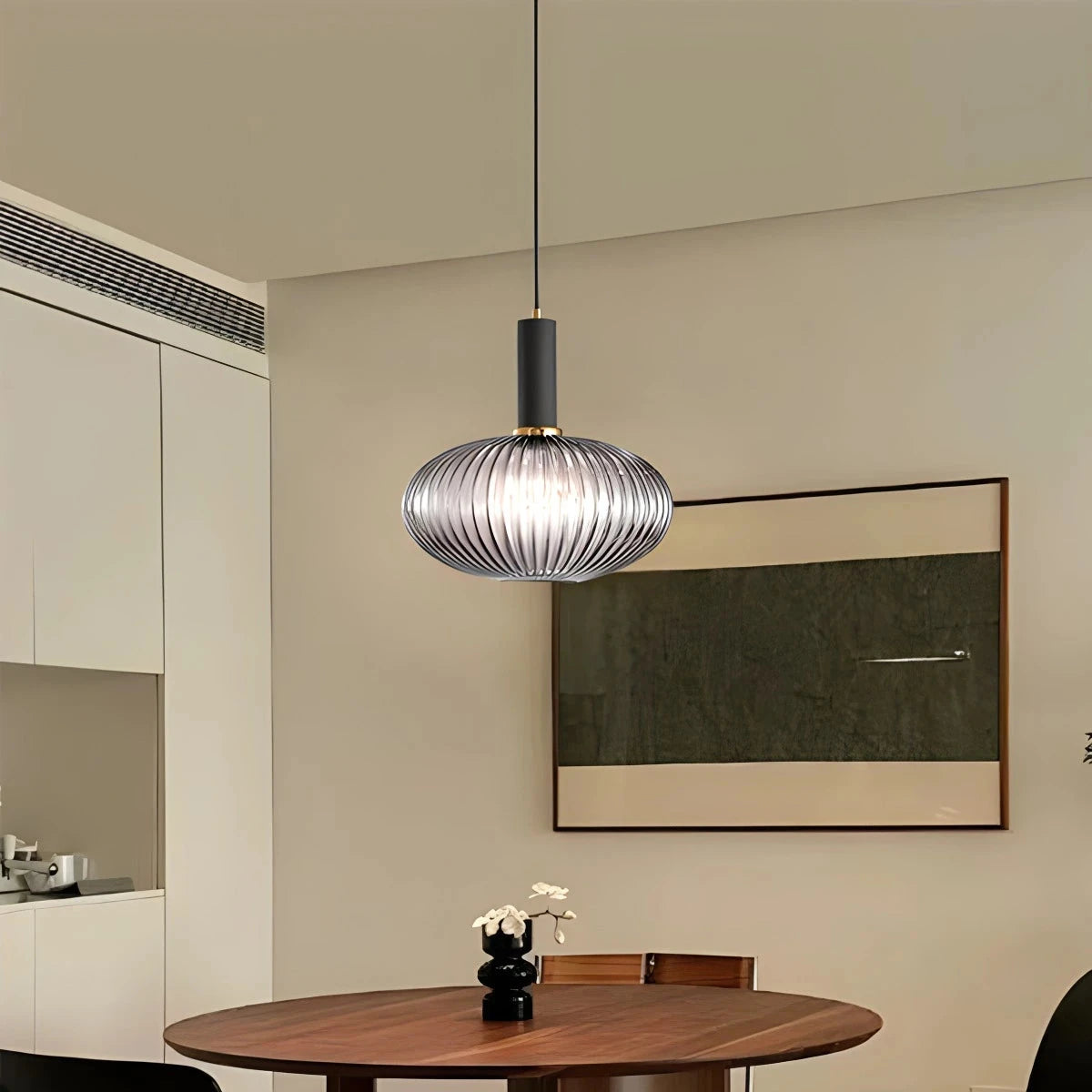 Antizer Nordic Vintage Glass Striped Pendant Light