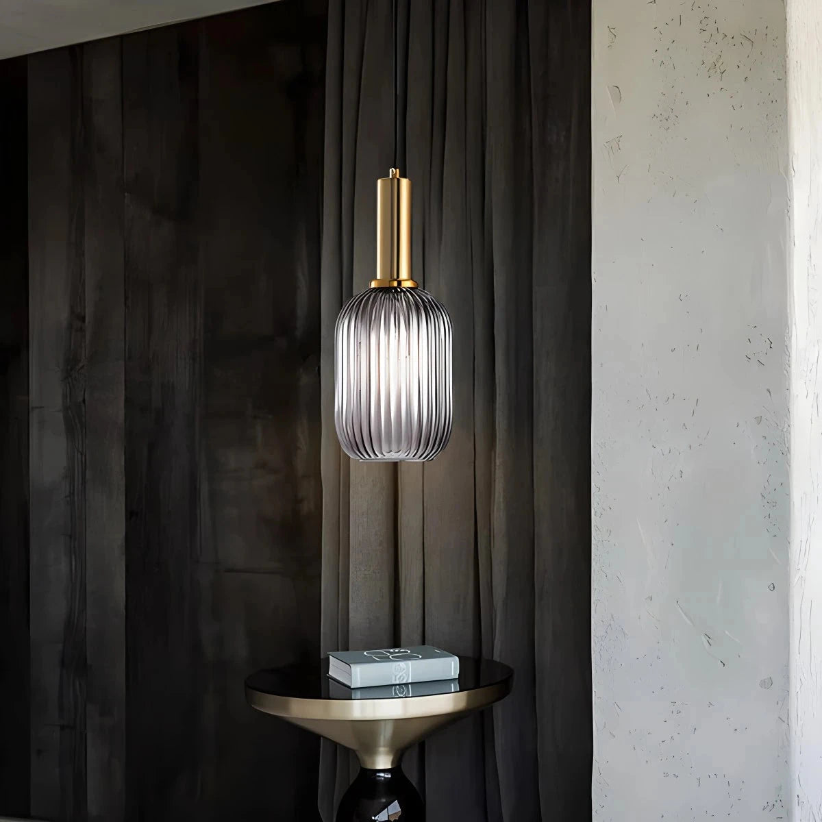 Antizer Nordic Vintage Glass Striped Pendant Light