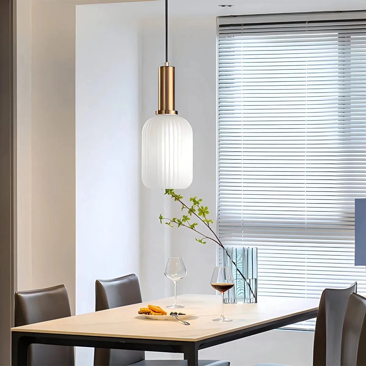 Antizer Nordic Vintage Glass Striped Pendant Light
