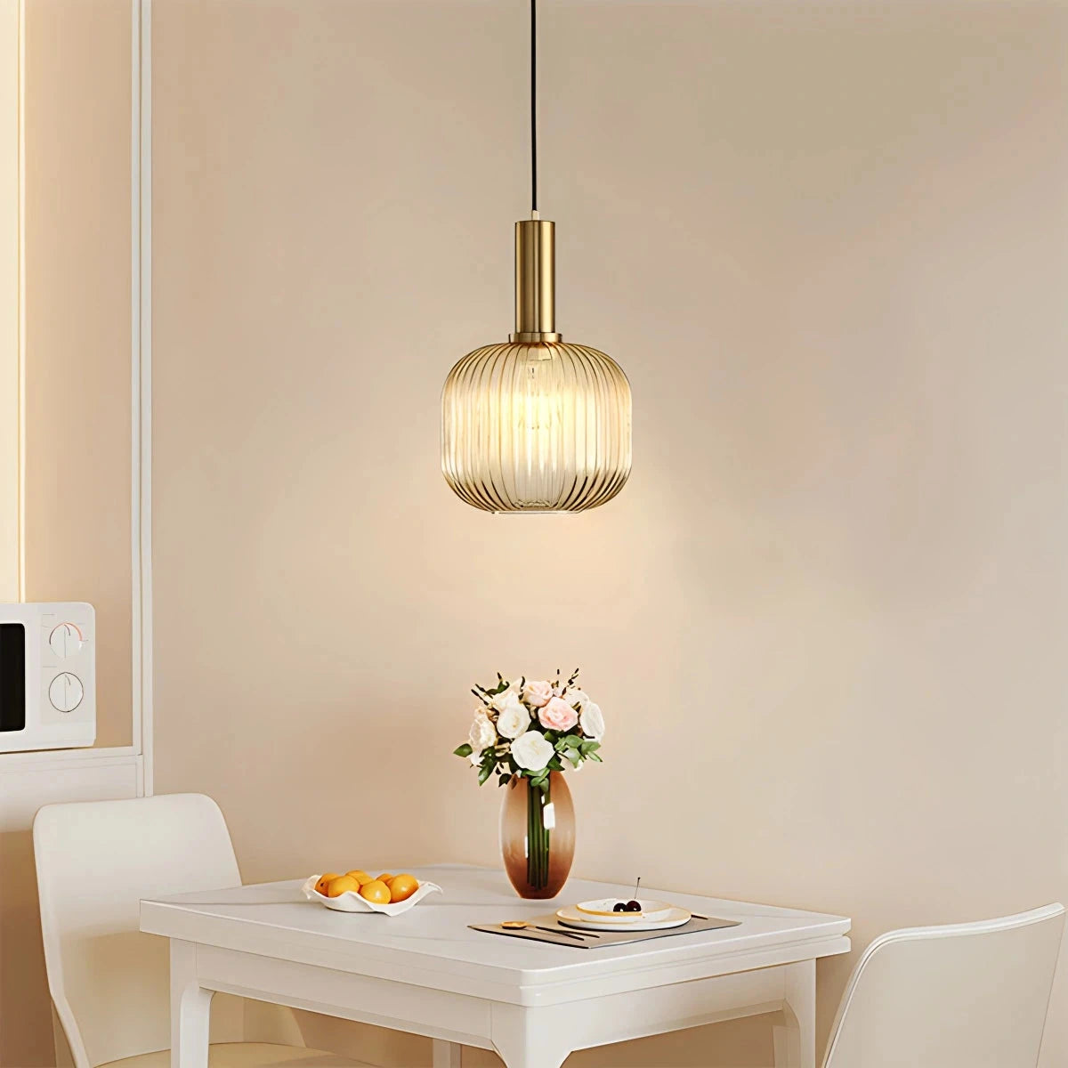 Antizer Nordic Vintage Glass Striped Pendant Light