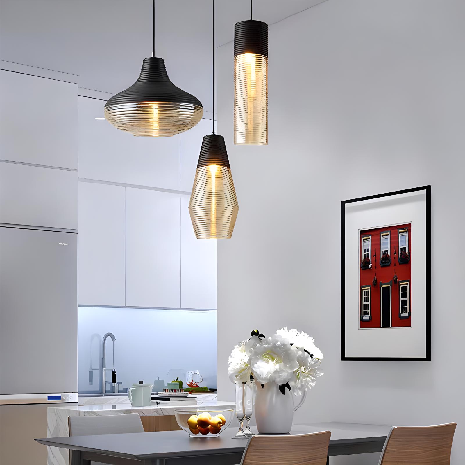 Antizer Industrial Style Glass Pendant Light for Kitchen
