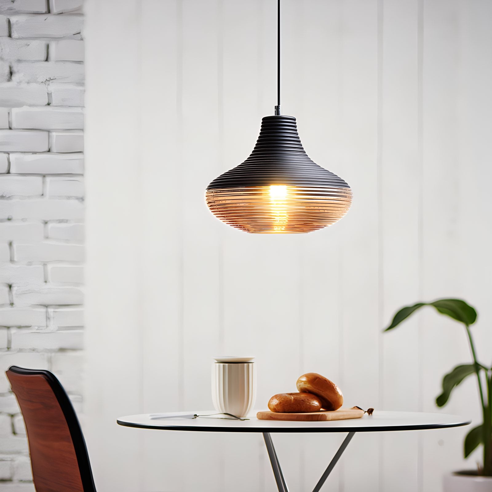 Antizer Industrial Style Glass Pendant Light for Kitchen
