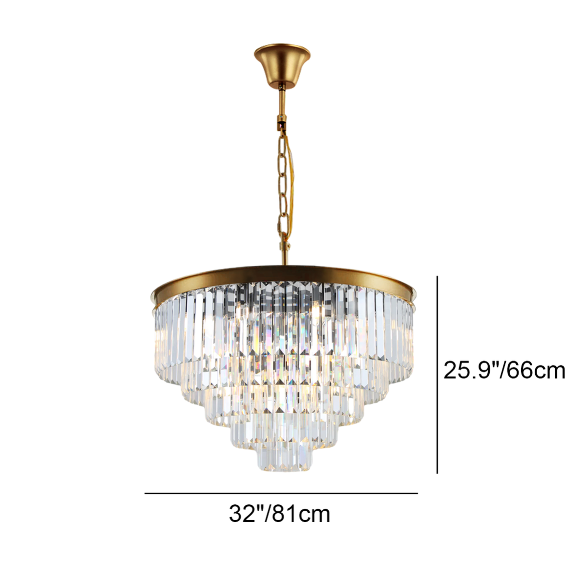 Antizer Odeon Crystal Multi-Layer Round Chandelier