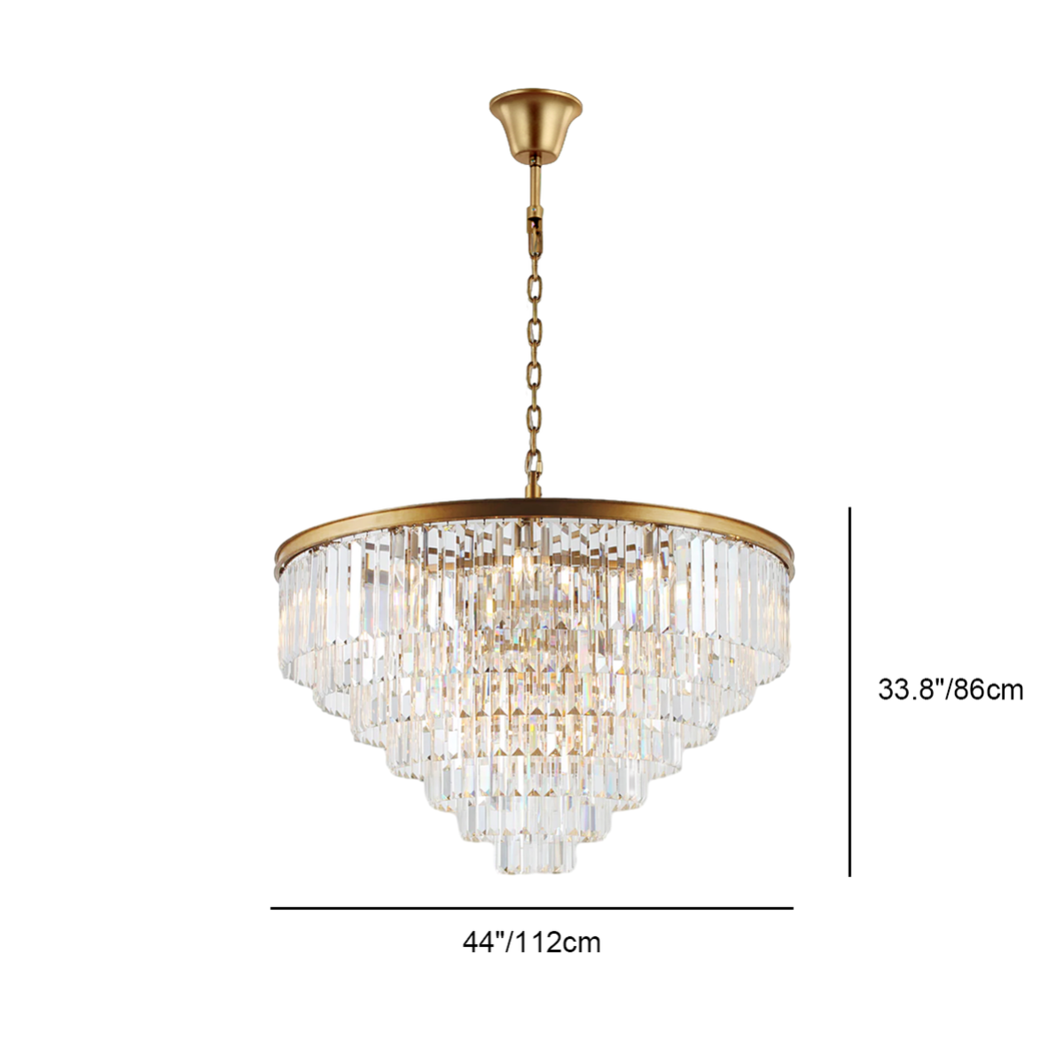 Antizer Odeon Crystal Multi-Layer Round Chandelier