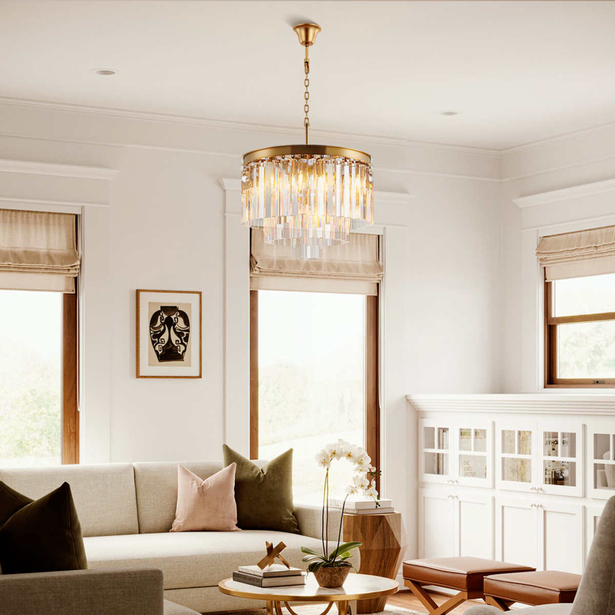 Antizer Odeon Crystal Multi-Layer Round Chandelier