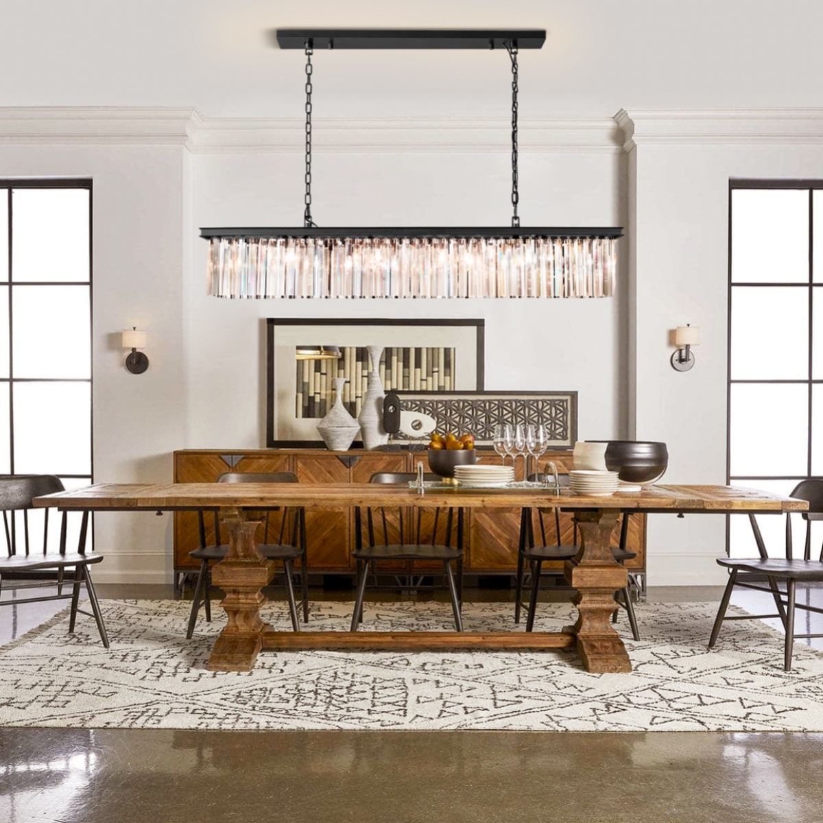 Antizer Odeon Crystal Rectangular Chandelier