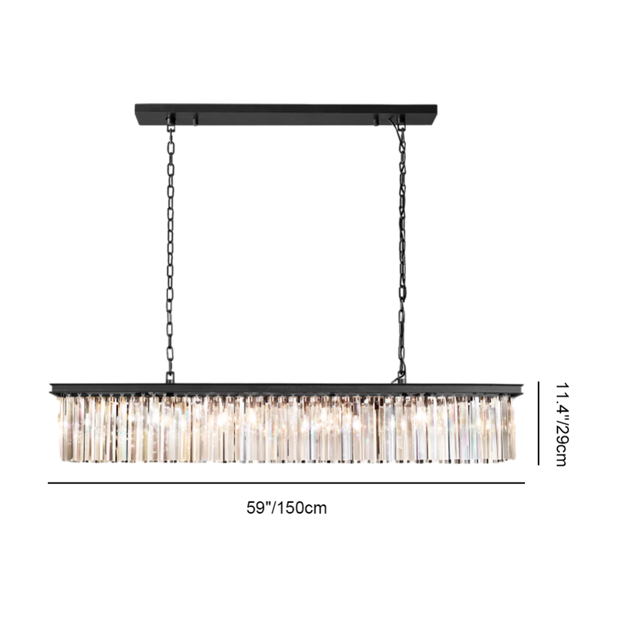 Antizer Odeon Crystal Rectangular Chandelier