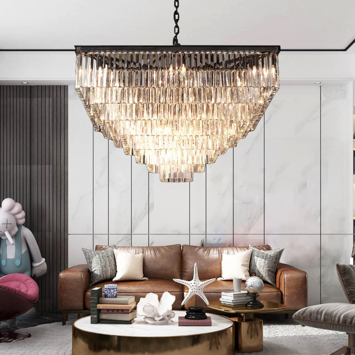 Antizer Odeon Square Crystal Chandelier