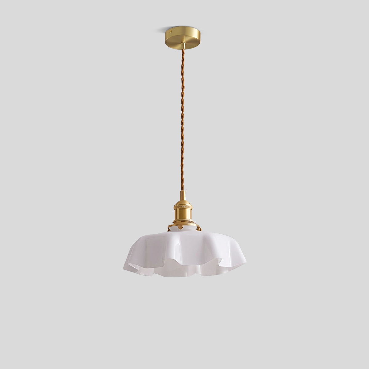 Antizer Retro Coloured Glass Pendant Light for Kitchen Opal Dia 24cm/∅9.45"