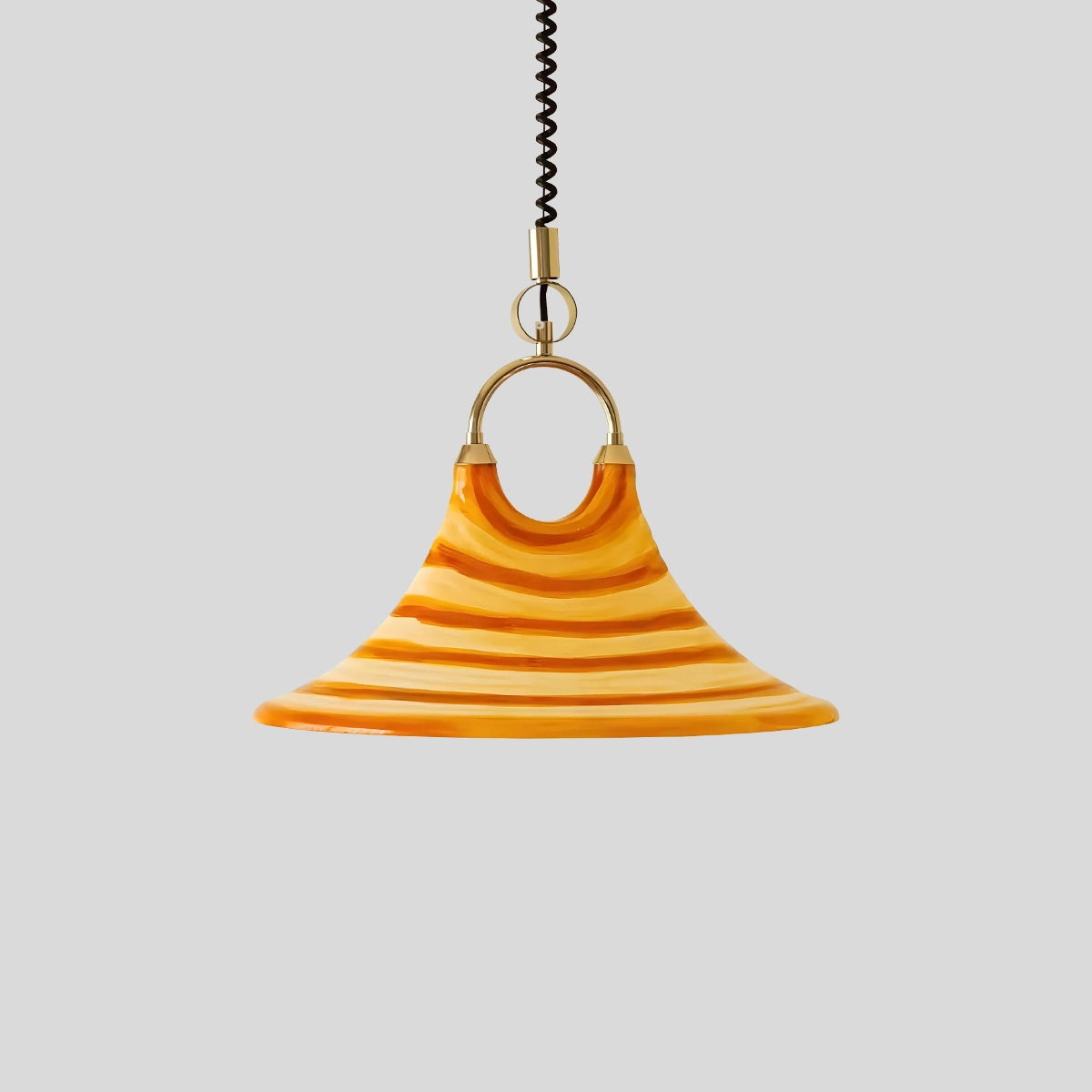 Antizer Carlo Trumpet Pendant Lamp for Dining Doom Orange