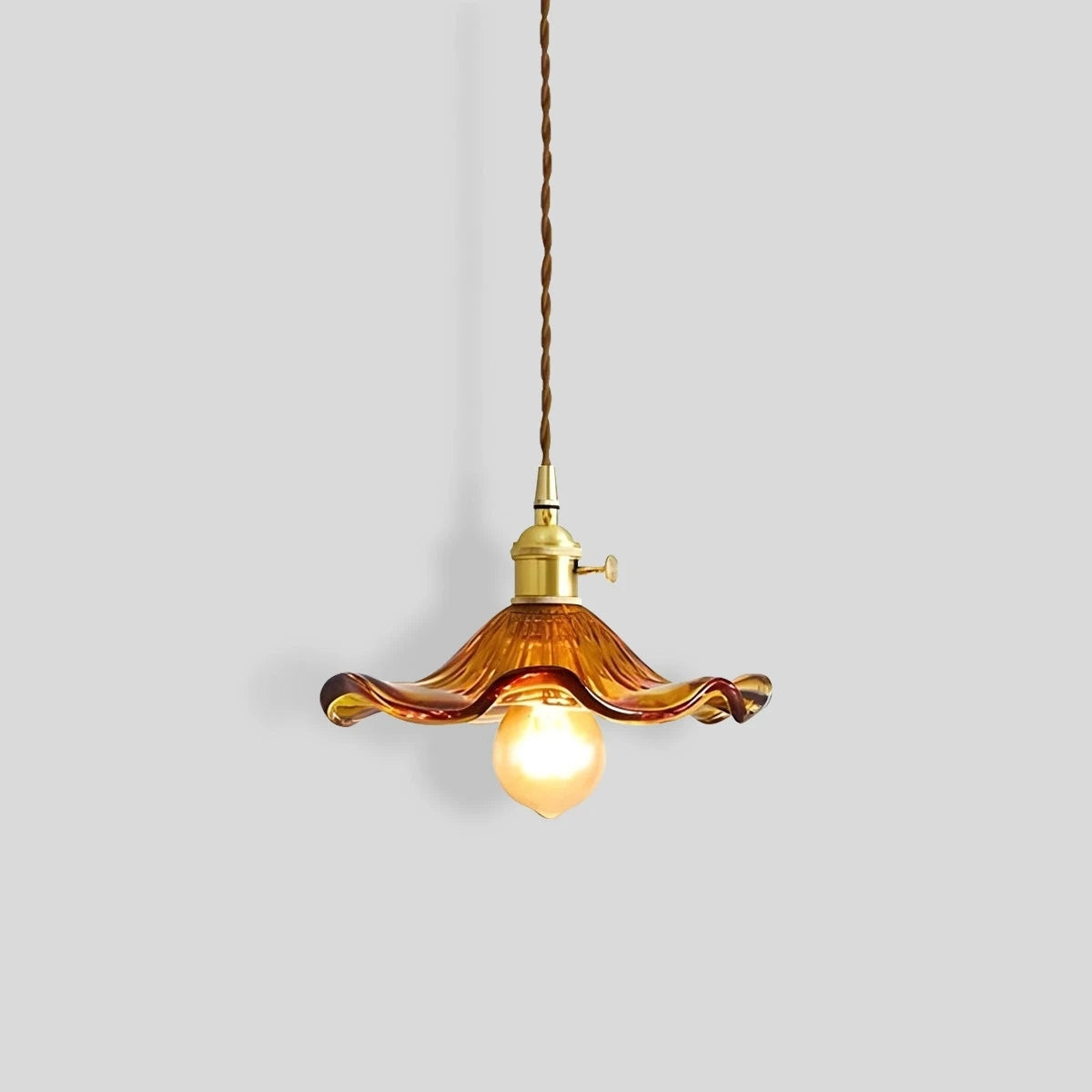 Antizer Nordic Japanese Glass Chandelier for Living Room Orange Warm Light