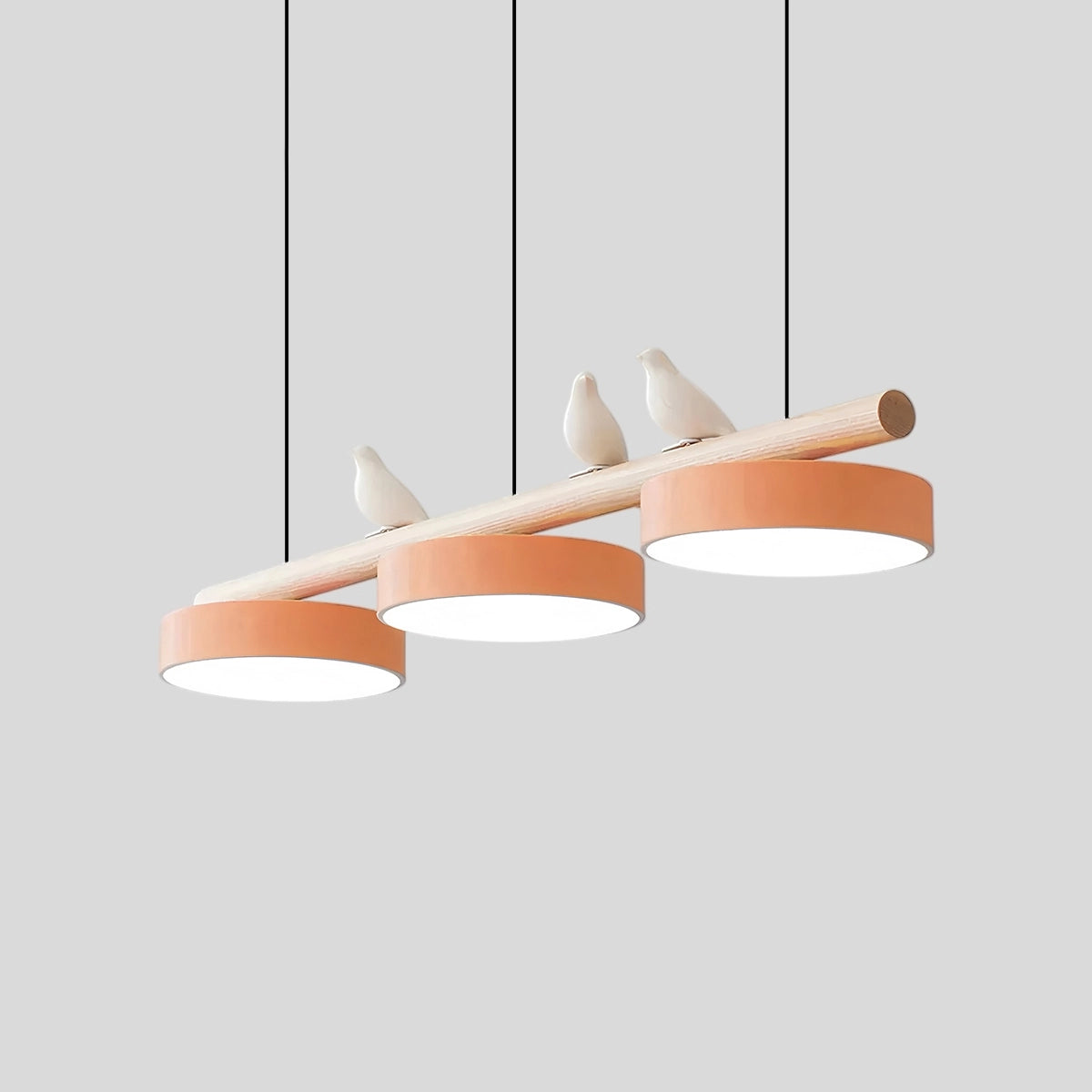 Antizer Sienna Bird Pendant Lamp for Dining Room Orange Pink