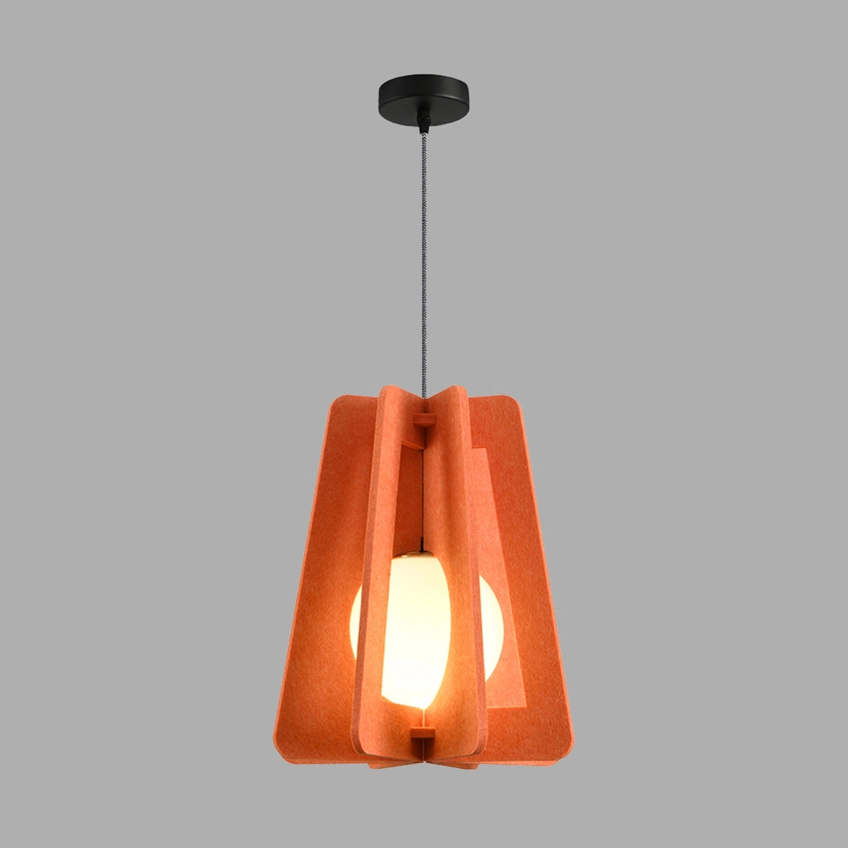 Antizer Square Pavilion Acoustic Pendant Light Orange