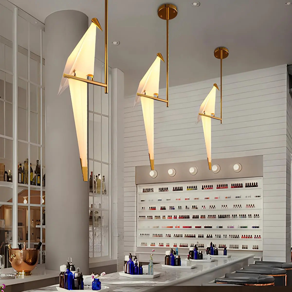 Antizer Paper Crane Bird Chandelier for Dining Room