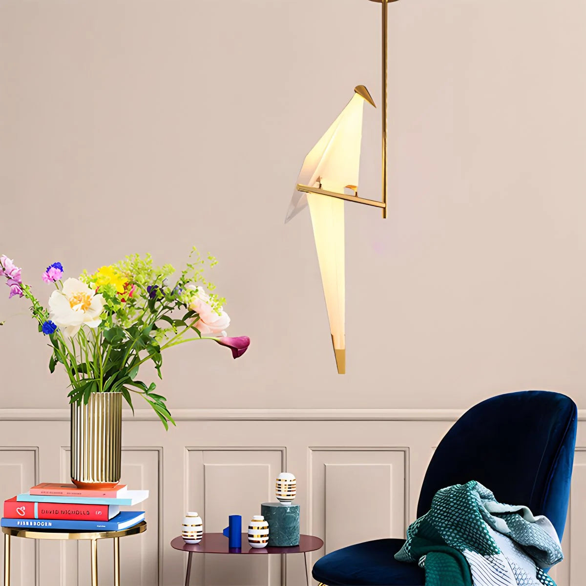 Antizer Paper Crane Bird Chandelier for Dining Room