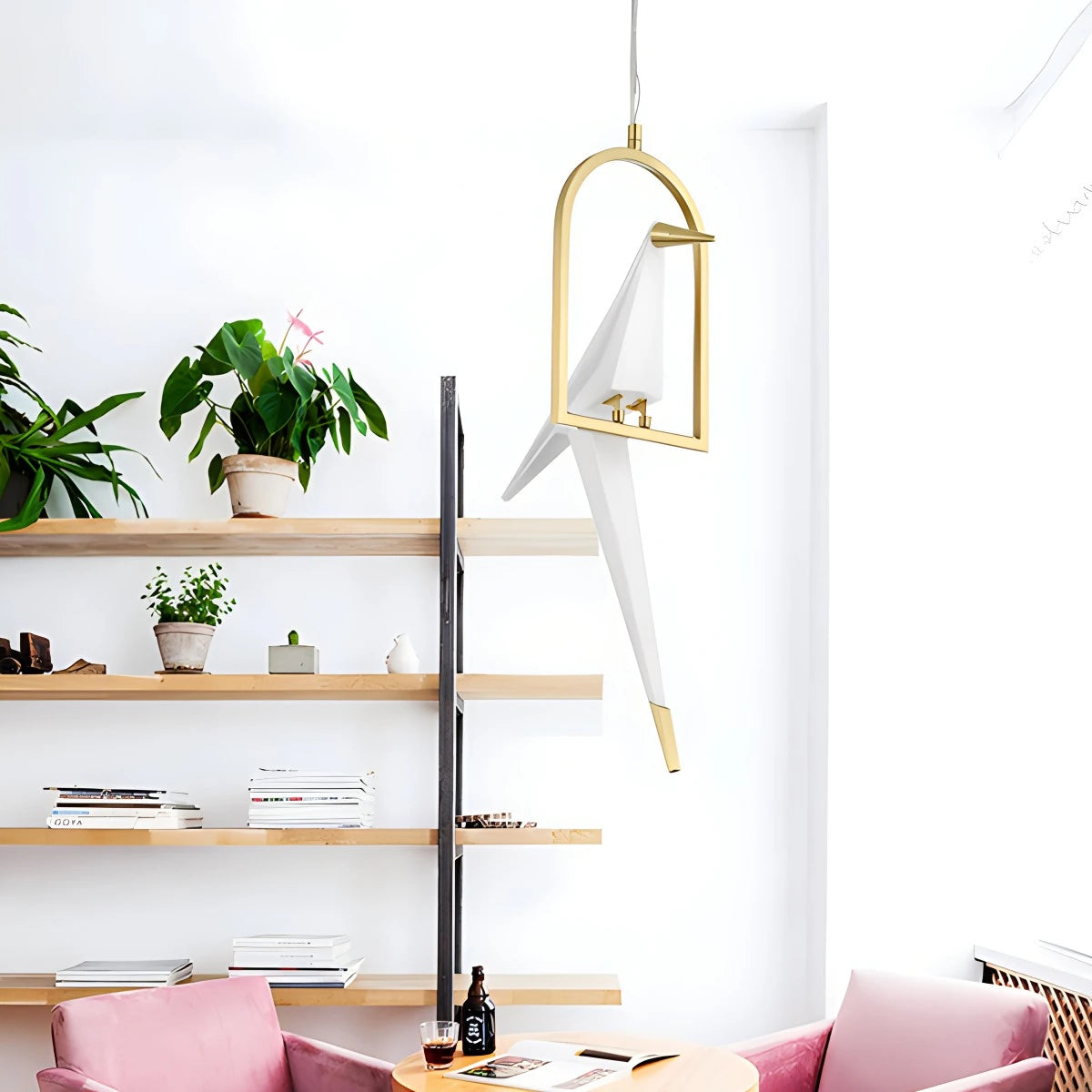 Antizer Paper Crane Bird Chandelier for Dining Room