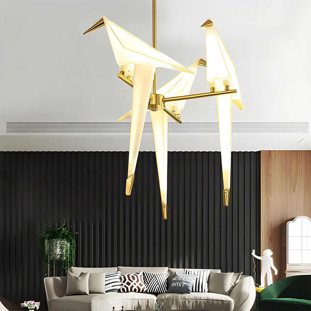 Antizer Paper Crane Bird Chandelier for Dining Room