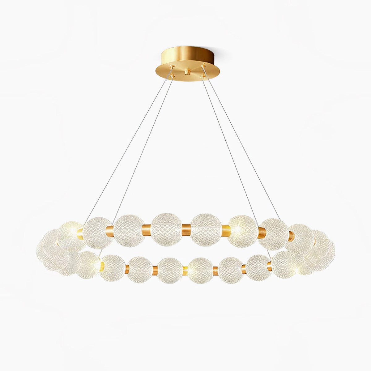 Antizer Modern Ring Pearl Chandelier for Living Room