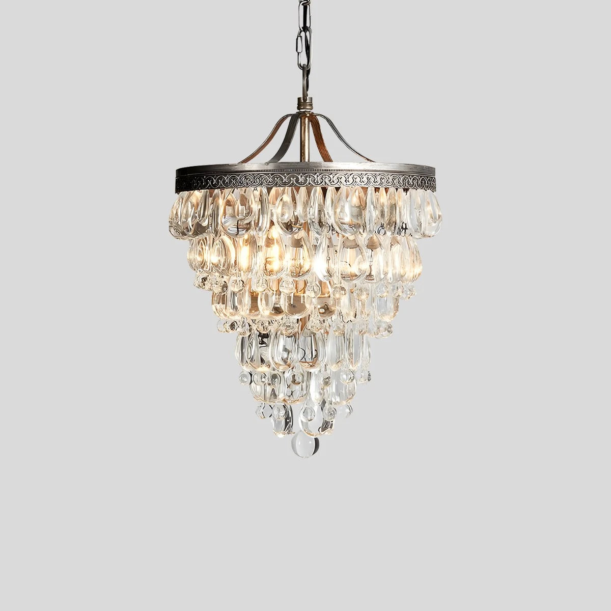 Antizer Vintage Crystal Pendent Light for Living Room Warm Light