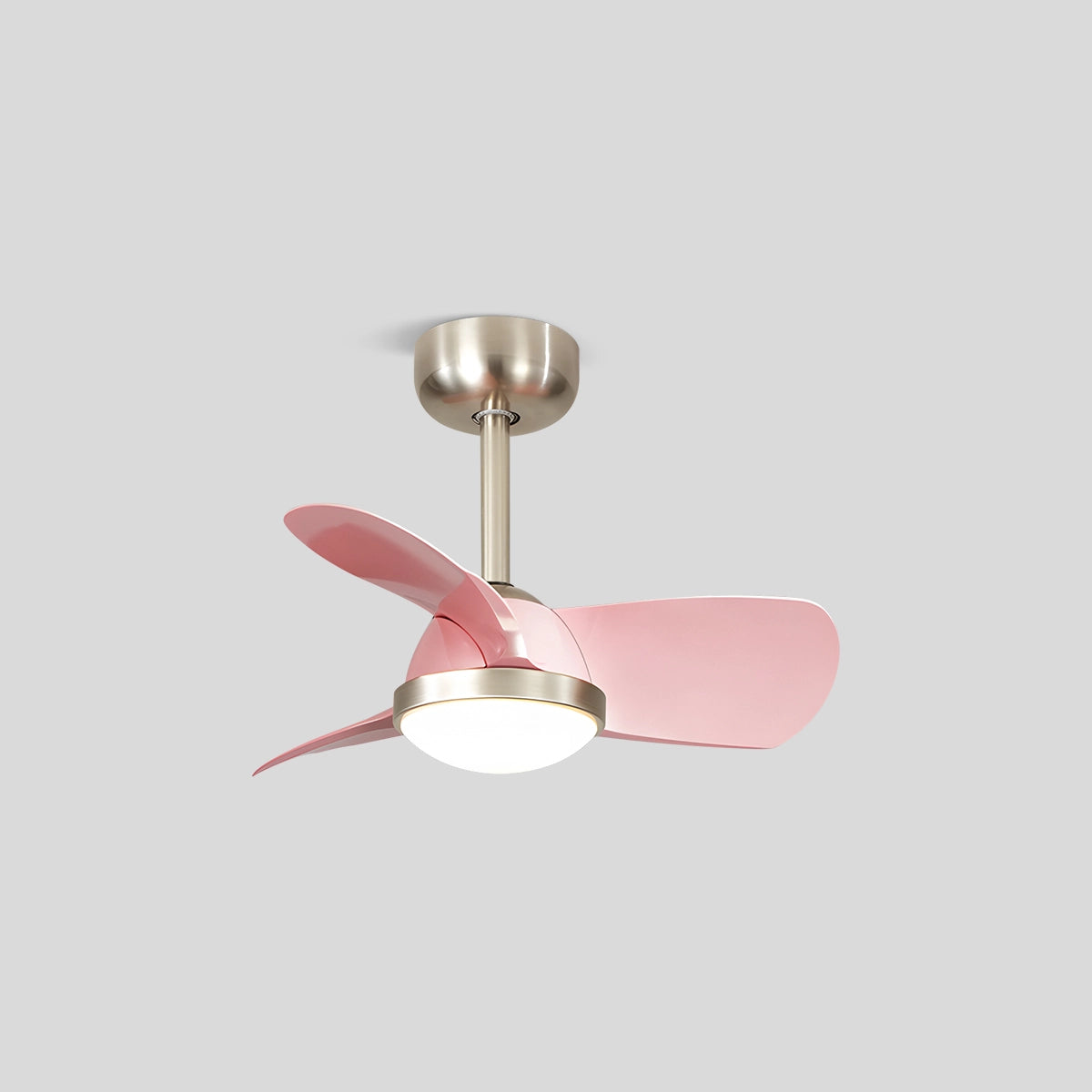 Antizer Simple Ceiling Fan Light for Children's Room Style A Pink