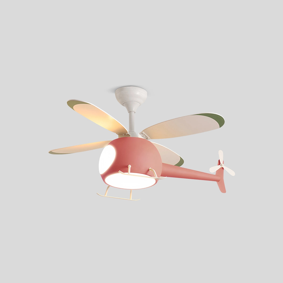 Antizer Airplane Ceiling Fan Lamp for Children’s Room Pink D92cm / 36"