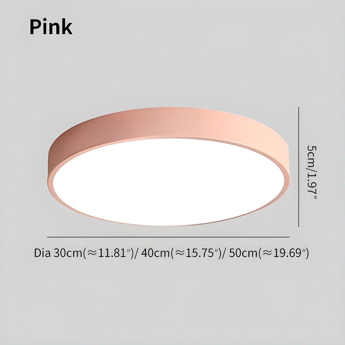 circular ceiling light size