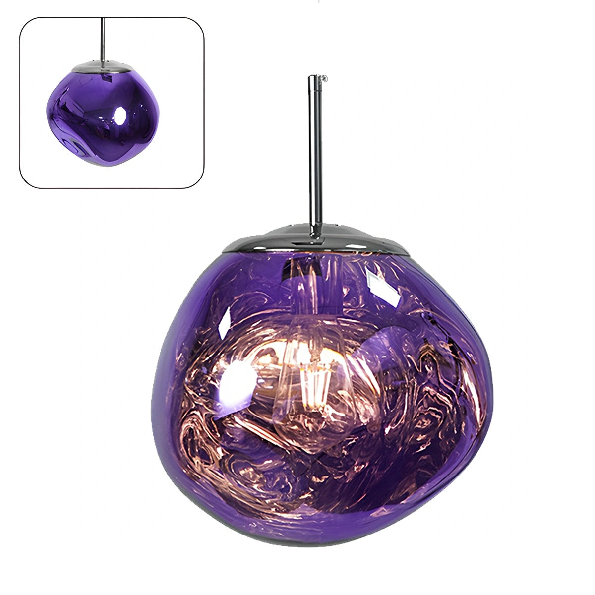 Antizer Modern Lava Pendant Light for Dining Room Purple