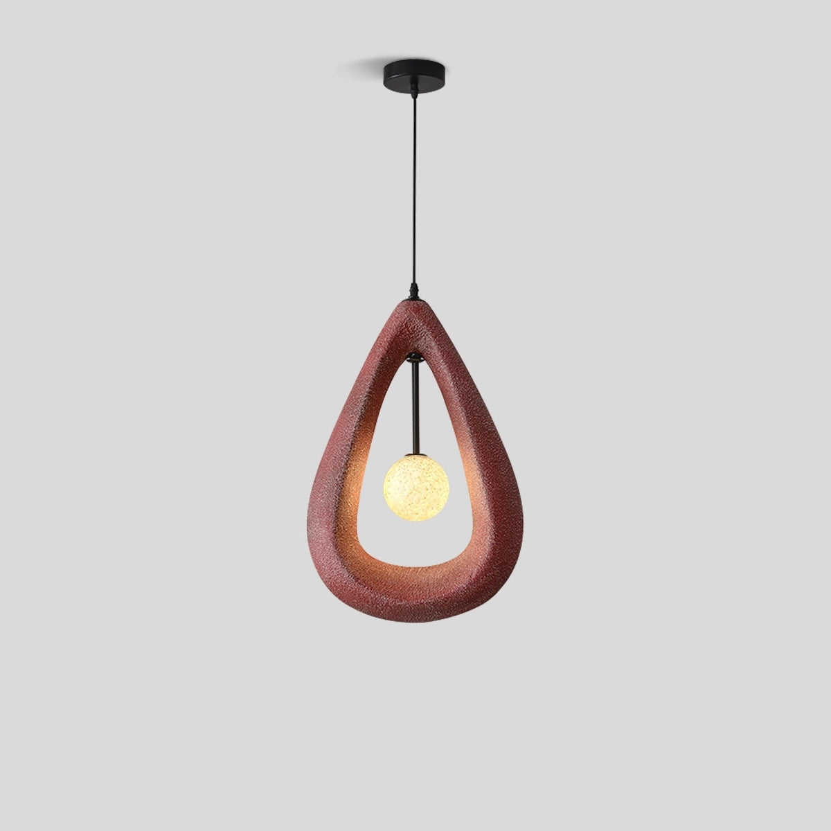 Antizer Contemporary Creative Teardrop Orb Pendant Light Red Style B Warm Light