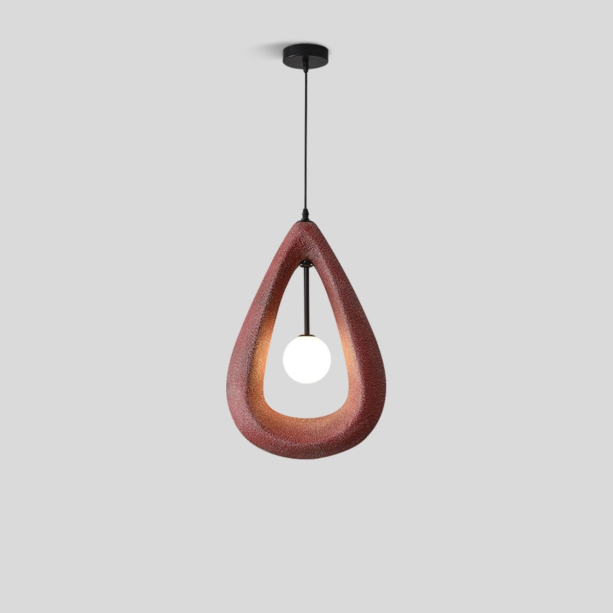 Antizer Contemporary Creative Teardrop Orb Pendant Light Red Style C Warm Light