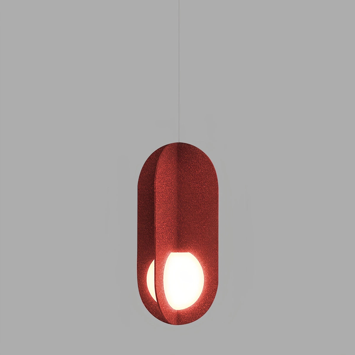 Antizer Carambola Acoustic Pendant Light for Dining Area Red Dia 23cm x H 50cm / ∅ 9.06" x H 19.69"